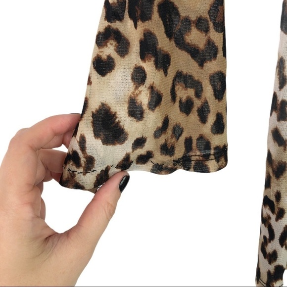 Alfani - Cheetah 3/4 Sleeve Blouse w/ Gold Jewel - Picture 6 of 6